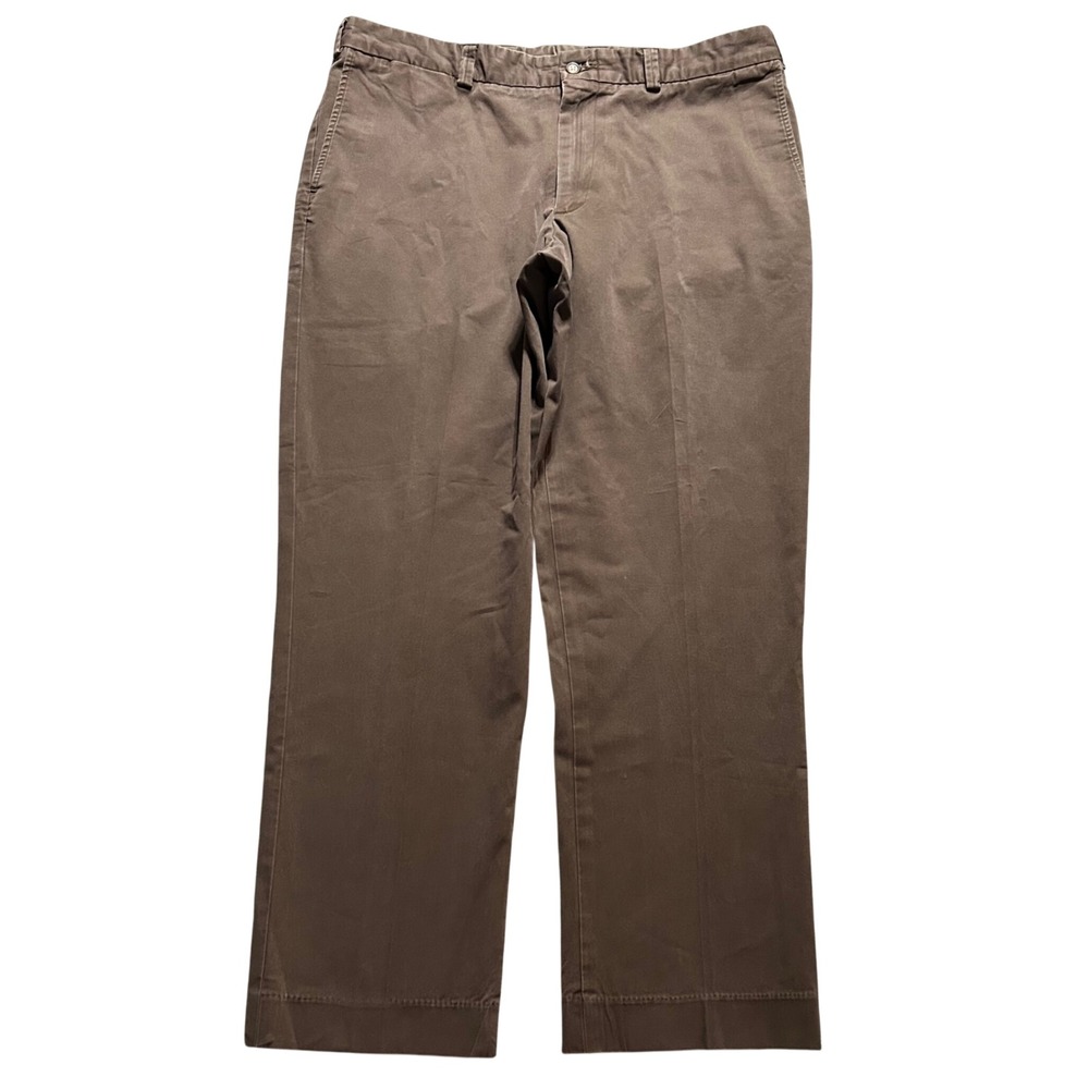VTG Bills Khakis Trim Fit Pants Mens 38x30 Brown Made in USA Cotton Chinos